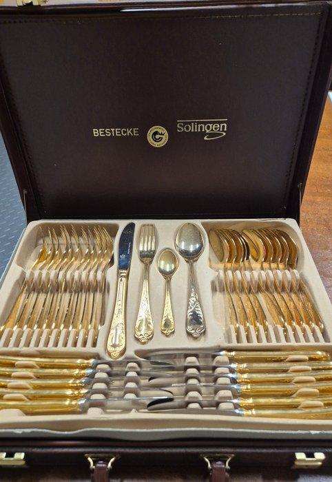 SES Bestecke - Tafelservies voor 6 (6) - Staal, Verguld -, Antiek en Kunst, Antiek | Meubels | Tafels