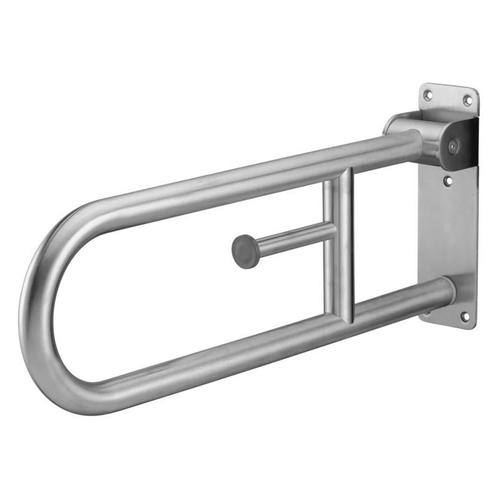 RVS toiletbeugel opklapbaar 60 cm met toiletrolhouder, Diversen, Verpleegmiddelen, Ophalen of Verzenden