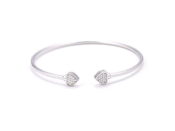 Veiling - Armband met een hart vorm moissaniet 0.14 carat, Handtassen en Accessoires, Armbanden