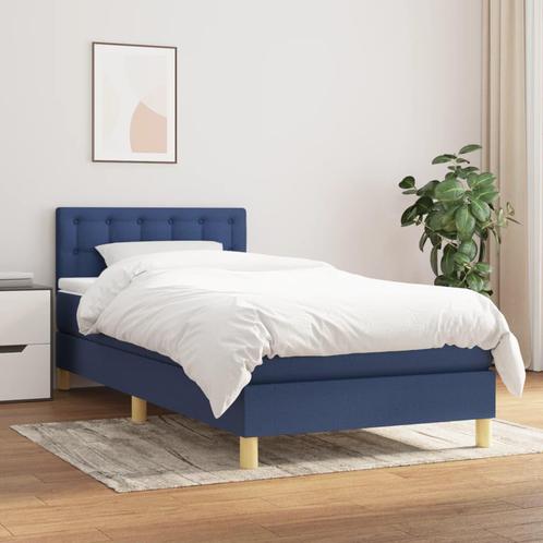 vidaXL Sommier à lattes de lit avec matelas Bleu 80x200, Maison & Meubles, Chambre à coucher | Lits, Neuf, Envoi