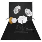 vidaXL Fotostudioset met lampen, paraplus, achtergrond en, Audio, Tv en Foto, Verzenden, Nieuw