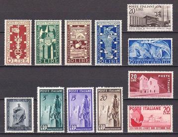 Italie 1949 - Année complète 21 valeurs sauf le numéro 600