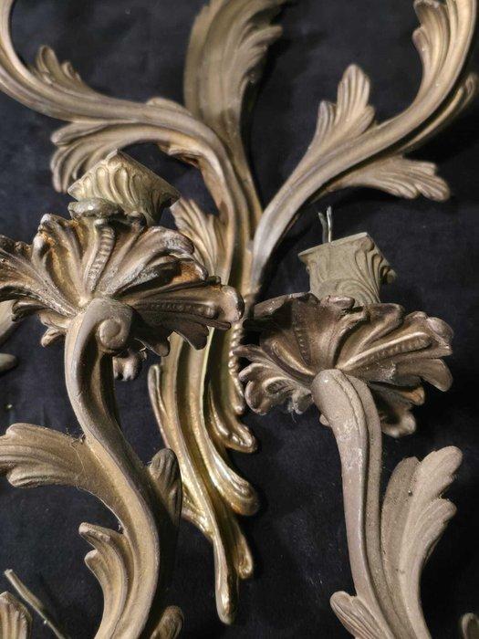 Wandkandelaar (3) - Brons, Antiquités & Art, Antiquités | Autres Antiquités
