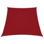 vidaXL Zonnezeil trapezium 2/4x3 m oxford stof rood, Tuin en Terras, Verzenden, Nieuw