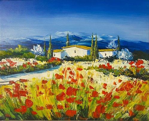 Touar (XX) - Coquelicots, Antiquités & Art, Art | Peinture | Classique