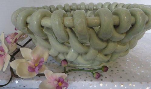 Jérôme Massier - Plat - Art nouveau vlechtschaal in mandvorm, Antiek en Kunst, Antiek | Glaswerk en Kristal