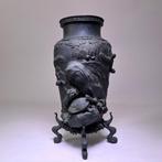 Prachtige bronzen vaas, met merkteken Seimin ju  -, Antiquités & Art, Antiquités | Autres Antiquités