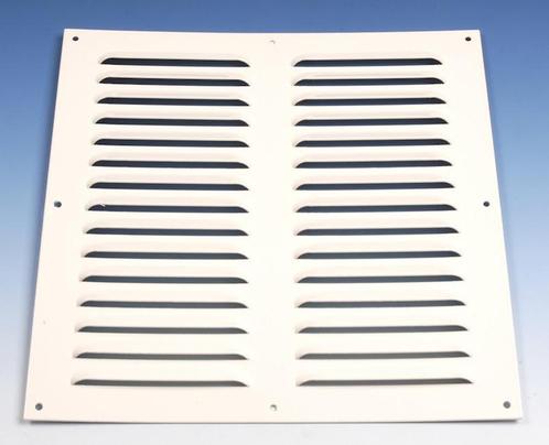 Aluminium schoepenrooster opbouw 400 x 400mm - WIT (1-4040W), Doe-het-zelf en Bouw, Ventilatie en Afzuiging, Nieuw, Verzenden