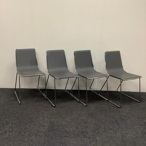 Complete set van 4 stuks Johanson Speed stoelen, antraciet, Huis en Inrichting, Stoelen, Zwart, Gebruikt