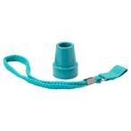 Turquoise stokdop met polsbandje voor wandelstok, Ophalen of Verzenden