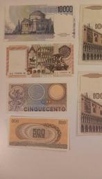 Italie. - 10.000 + 5.000 + 2 x 500 + 2 x 1.000 Lire - anni