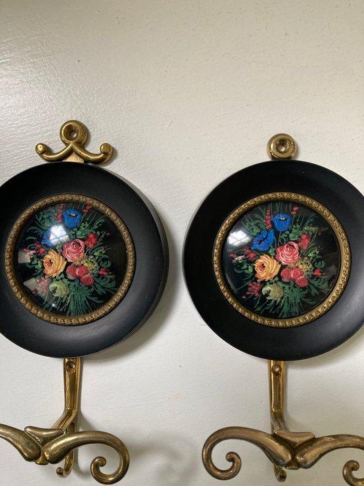 Brevettato - Set kapstokhaken (2) - Victoriaans - Messing -, Antiek en Kunst, Curiosa en Brocante