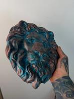 victor massacre - Reliëf, Bronze Patina Lion Relief - 22 cm