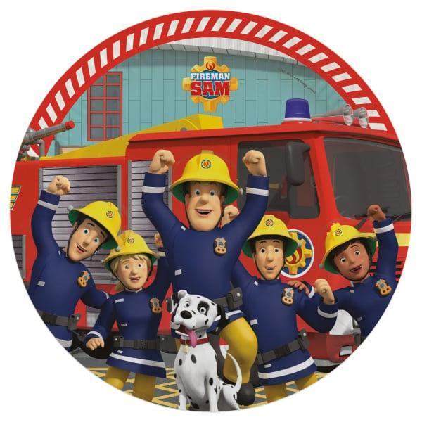 Brandweerman Sam Borden 23cm 8st, Hobby en Vrije tijd, Feestartikelen, Nieuw, Verzenden
