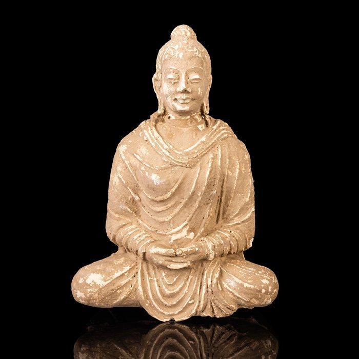 Gandharan Stucco Buddha – Icoon van Vrede en Reflectie, Antiek en Kunst, Antiek | Overige Antiek