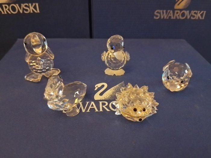 Swarovski - Figurine - 3 speelende eendjes , Pelikaan en, Antiek en Kunst, Curiosa en Brocante