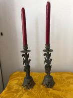 Kaarsenhouder (2) - Legering, Een prachtig paar kandelaren, Antiek en Kunst