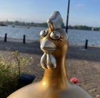 Beeld, The Fat Chicken - 40 cm - Goudkleurige hars
