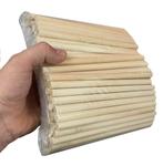 Set van 100 houten stokjes (30 cm lengte, 10 mm diameter, b, Verzenden