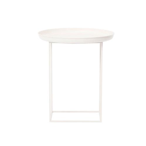 Duke side table | bijzettafel | wit | Norr11, Huis en Inrichting, Tafels | Salontafels, Nieuw, Overige materialen, Rond, Verzenden