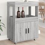 vidaXL Chariot de bar sonoma gris 60x39,5x89 cm bois, Verzenden, Neuf