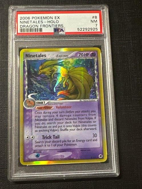 Pokémon - 1 Graded card - Ninetales dragon frontiers - PSA 7, Hobby en Vrije tijd, Verzamelkaartspellen | Pokémon