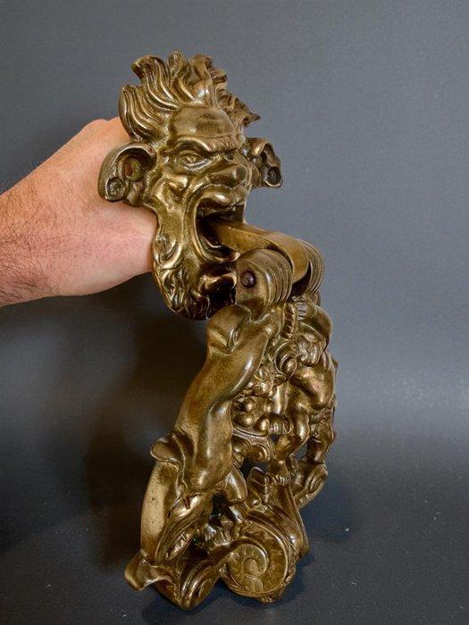 Antiek Deurklink - 1850-1900 - Een grote deurklopper Bacchus, Antiek en Kunst, Curiosa en Brocante