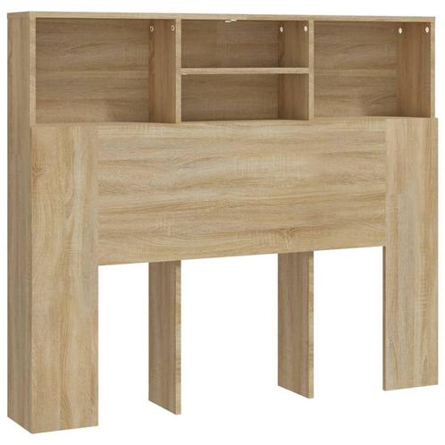 Hoofdbordkast 120cm | Sonoma Eiken | Retour Deal | Slaapk..., Huis en Inrichting, Slaapkamer | Bedden, 120 cm, Bruin, Nieuw, Hout