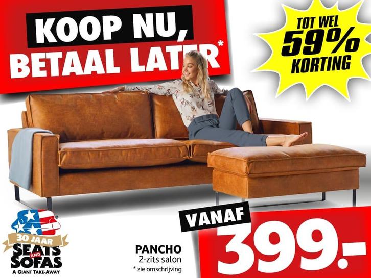 Pancho 2-Zits Salon vanaf €399.-, Maison & Meubles, Canapés | Salons