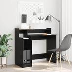 vidaXL Bureau met plank Zwart eiken 97 x 45 x 90 cm Bewerkt, Huis en Inrichting, Bureaus, Verzenden, Nieuw