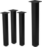 Set van 4 tafelpoten I-Design 72 cm glanzend zwart gepoederc, Huis en Inrichting, Verzenden, Nieuw