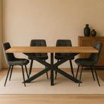 Acaciahouten Eettafel Rechthoek Edge 240x100 cm, Huis en Inrichting, Tafels | Eettafels, Verzenden, Nieuw, Industriële meubels