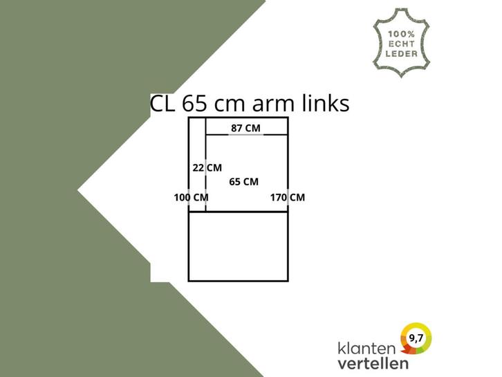 Leren elementenbank Flow - cl 65 arm links, Antiek en Kunst, Antiek | Meubels | Stoelen en Sofa's, Ophalen of Verzenden