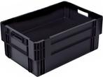 Nestbare stapelkrat 600x400x420mm zwart gesloten nieuw, Ophalen of Verzenden, Nieuw