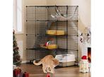 Veiling - Grote dierenkooi metaal 4 niveaus (Metaal Zwart), Dieren en Toebehoren, Kattenmanden, Nieuw