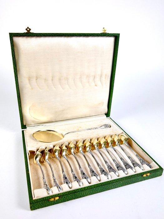 Orfèvrerie Wiskemann - Dessertservies (13) - Verguld,, Antiek en Kunst, Antiek | Meubels | Tafels