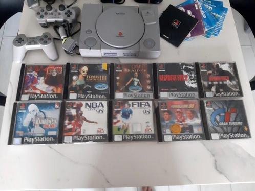 Sony - Playstation 1 (PS1) - Lot + 10 Games + 2 Controllers, Games en Spelcomputers, Spelcomputers | Overige Accessoires