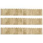vidaXL Rouleaux de bordure 3 pcs 120 cm Bois de pin imprégné
