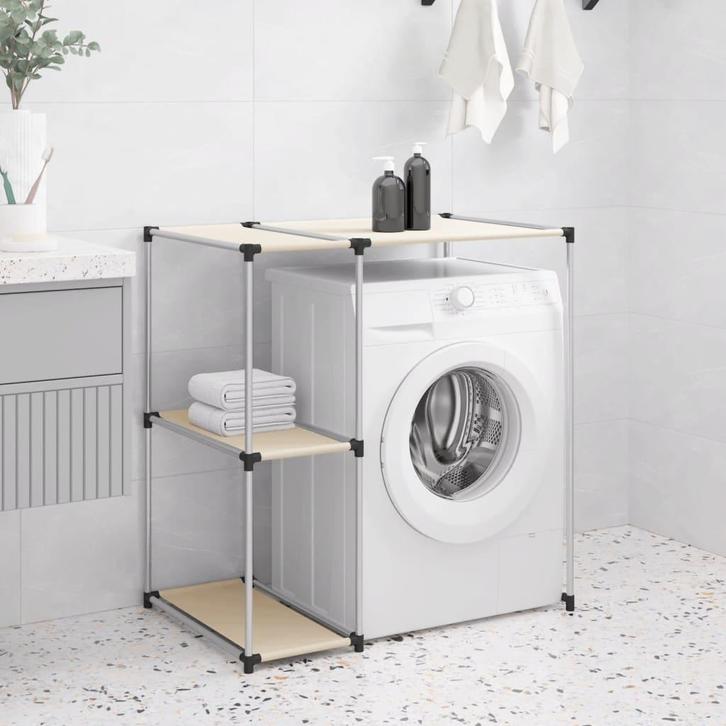 vidaXL Opbergrek voor boven wasmachine 87x55x90,5cm ijzer, Huis en Inrichting, Badkamer | Badtextiel en Accessoires, Nieuw, Verzenden