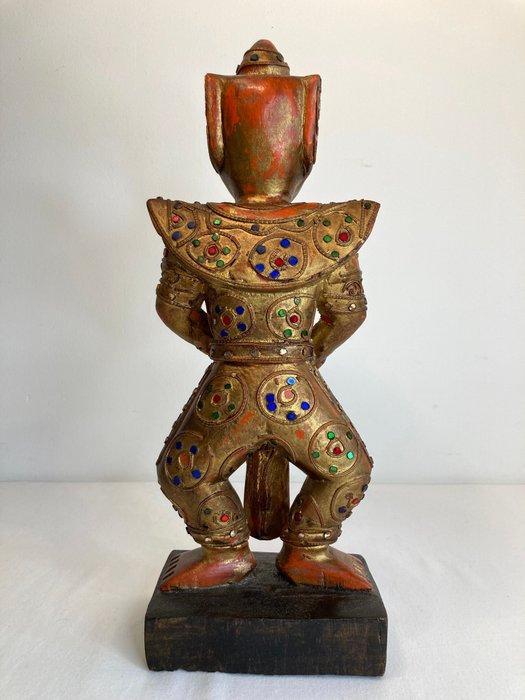 Standbeeld van Nat Birman - Myanmar - Hout, Lak - 20e eeuw, Antiek en Kunst, Kunst | Niet-Westerse kunst