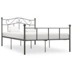 vidaXL Bedframe metaal grijs 140x200 cm, Huis en Inrichting, Verzenden, Nieuw