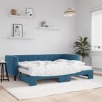 vidaXL Slaapbank onderschuifbed en matrassen 80x200 cm, Verzenden, Nieuw