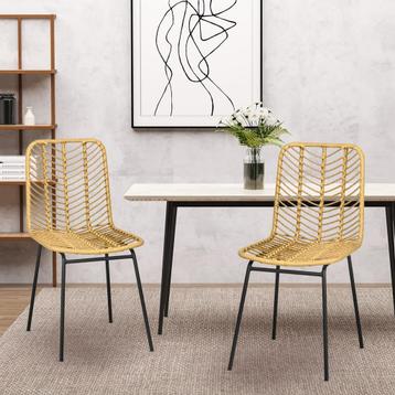 Stoelen - ModerneStoelen - Comfortabel - Stijlvol - Geel, Zwart, Nieuw, Ophalen of Verzenden, Modern