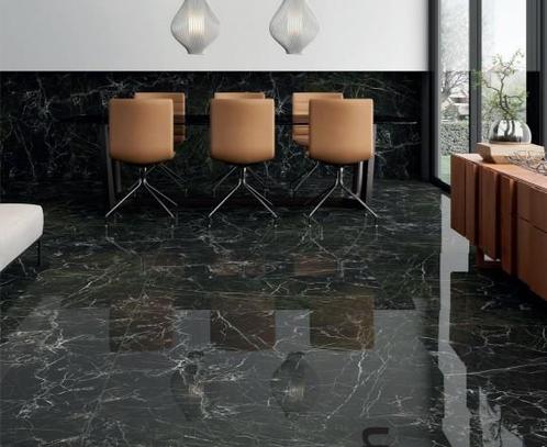 Radon Negro / Zwart Hoogglans Marmerlook 60x120 Vloertegel /, Doe-het-zelf en Bouw, Tegels, Ophalen of Verzenden