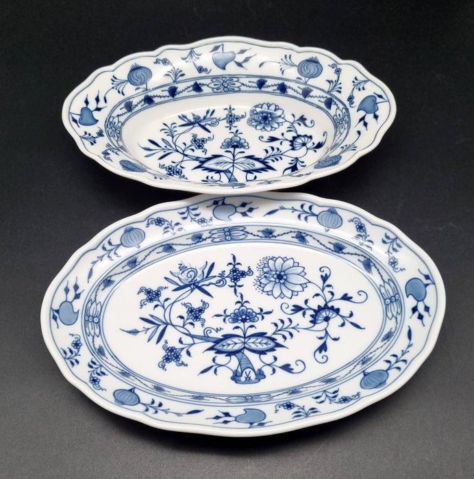 Meissen - Assiette à dîner - Meissen Zwiebelmuster 2 x, Antiek en Kunst, Antiek | Glaswerk en Kristal