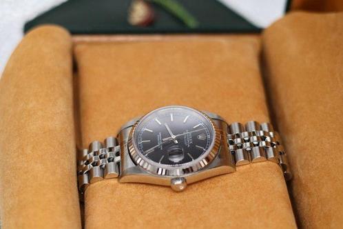 Rolex - Oyster Perpetual Datejust 36 Black Dial - 16234 -, Handtassen en Accessoires, Horloges | Heren