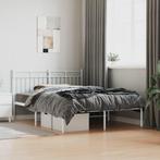 vidaXL Bedframe met hoofdbord metaal wit 140x200 cm, Huis en Inrichting, Slaapkamer | Bedden, Verzenden, Nieuw