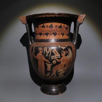Magna Graecia, Apulië. Keramiek Zuilkrater. 4e eeuw v.Chr.