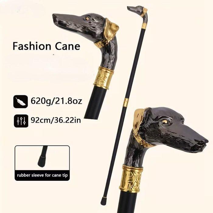 Wandelstok - lichtgewicht metaal goud verguld zwart/goud -, Antiek en Kunst, Kunst | Designobjecten