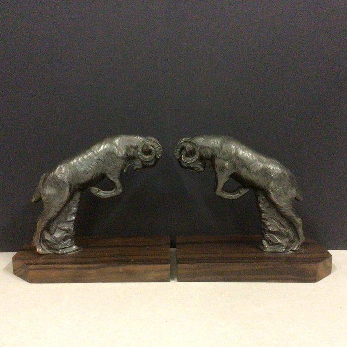 Hippolyte Moreau (1832-1927) - Boekensteunen (2) - rammen -, Antiek en Kunst, Kunst | Designobjecten